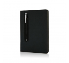 Standaard hardcover PU A5 notitieboek met stylus pen bedrukken